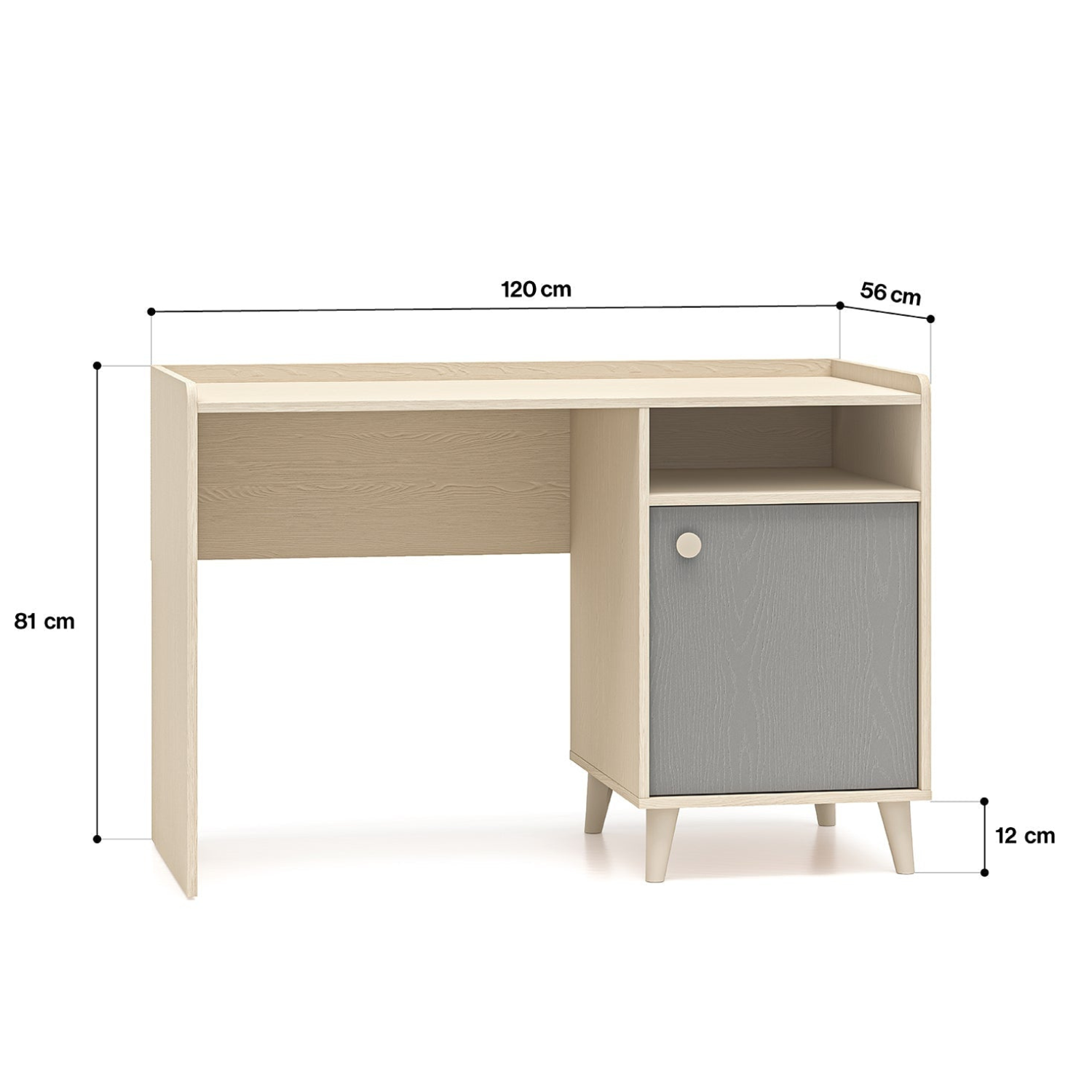 Bureau contemporain – Design moderne Rose Millénaire et Gris Palladium avec structure Sable du désert