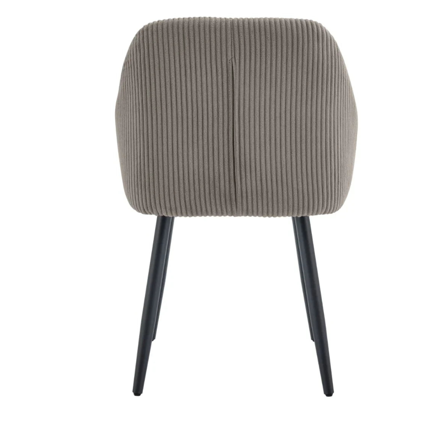 Chaise en tissu côtelé – Design moderne et confortable avec piètement métal noir