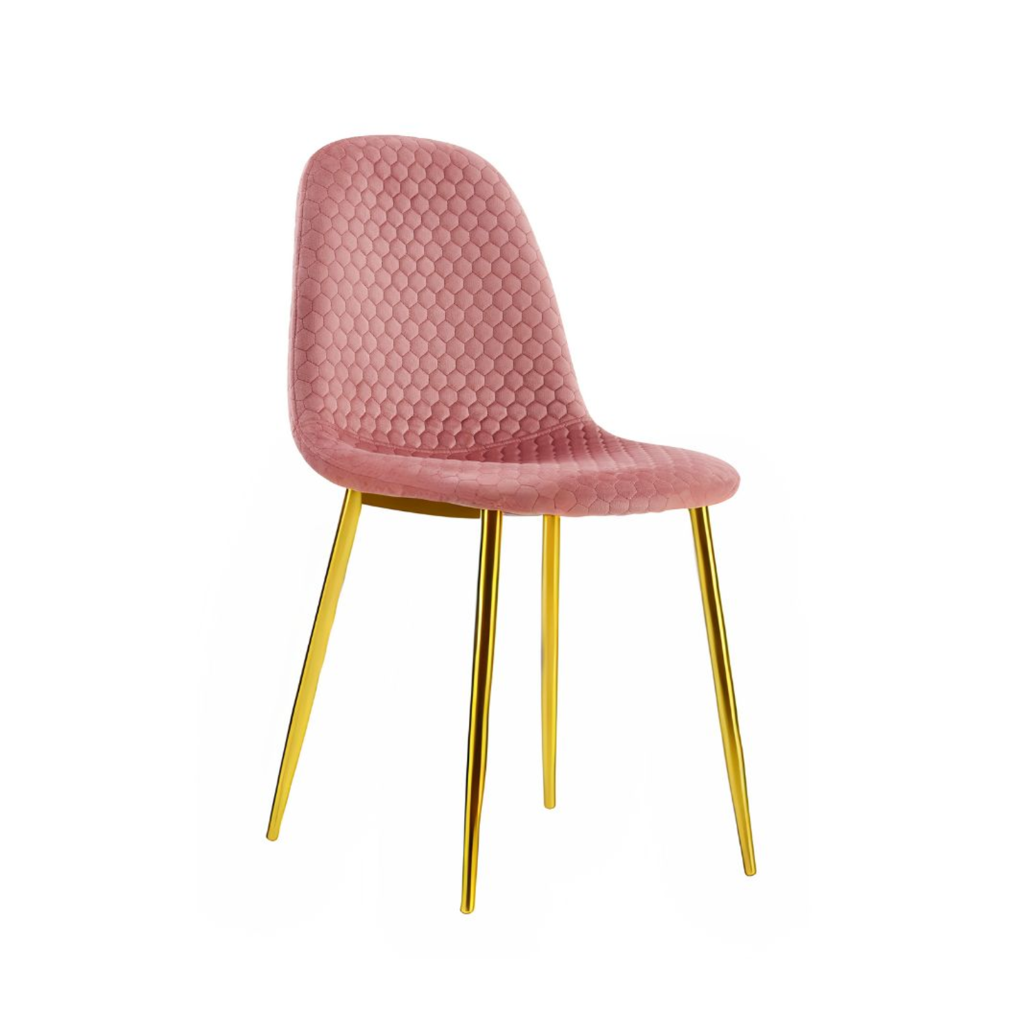 Chaise scandinave assise en velours avec Piètement en Acier