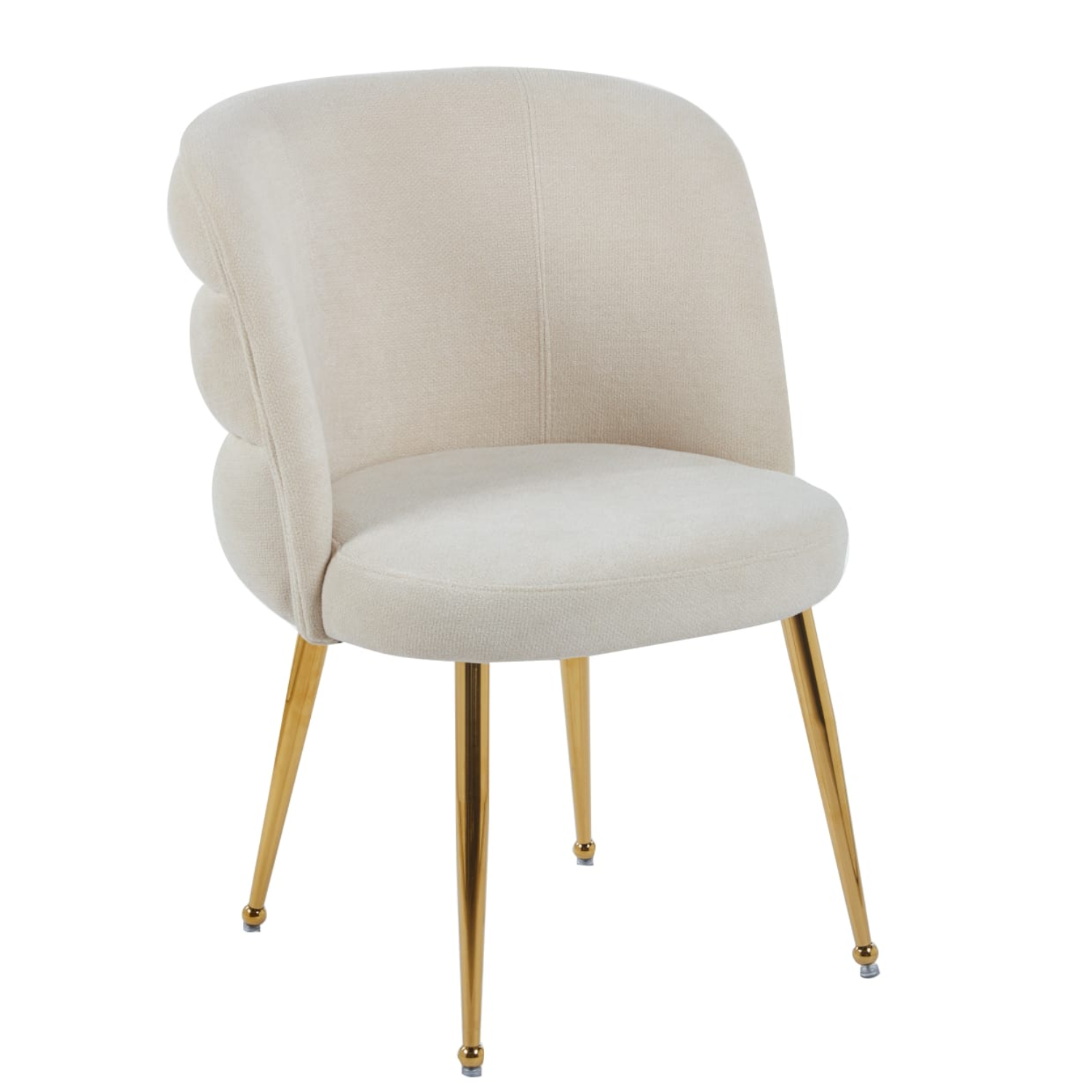Chaise en tissu effet lin avec piètement métal– Design moderne et confortable