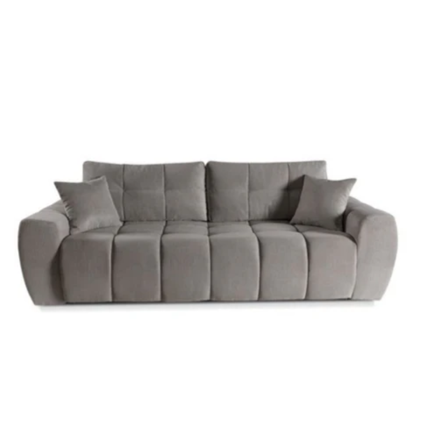 Canapé convertible avec accoudoirs – Couchage élargi & confort moderne en tissu Dunbar 25, disponible en gris ou en beige