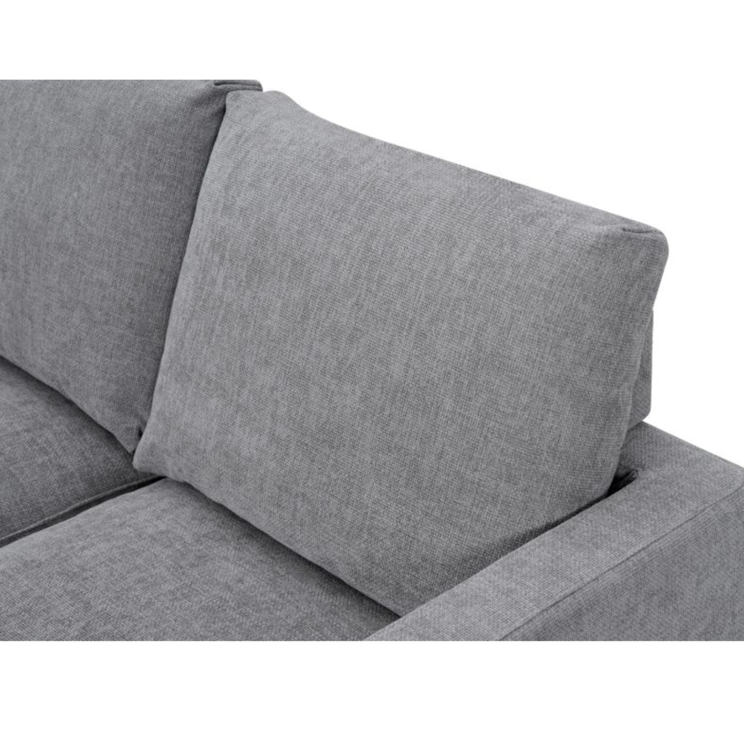 Canapé droit 2 places en tissu - Pieds Bois