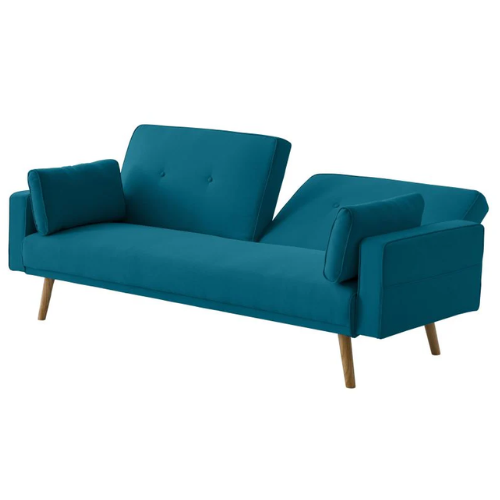 Canapé droit 3 places scandinave convertible en tissu