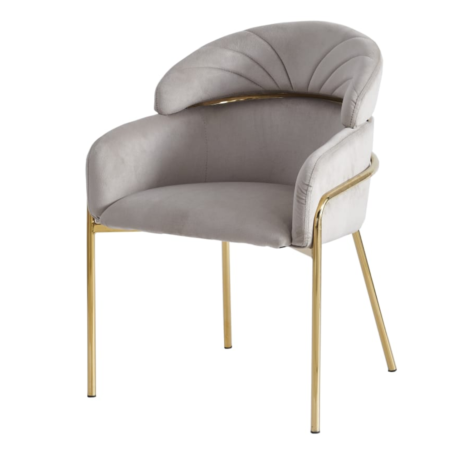 Chaise en Velours – Pieds Métalliques – L.60 x P.55 x H.80 cm