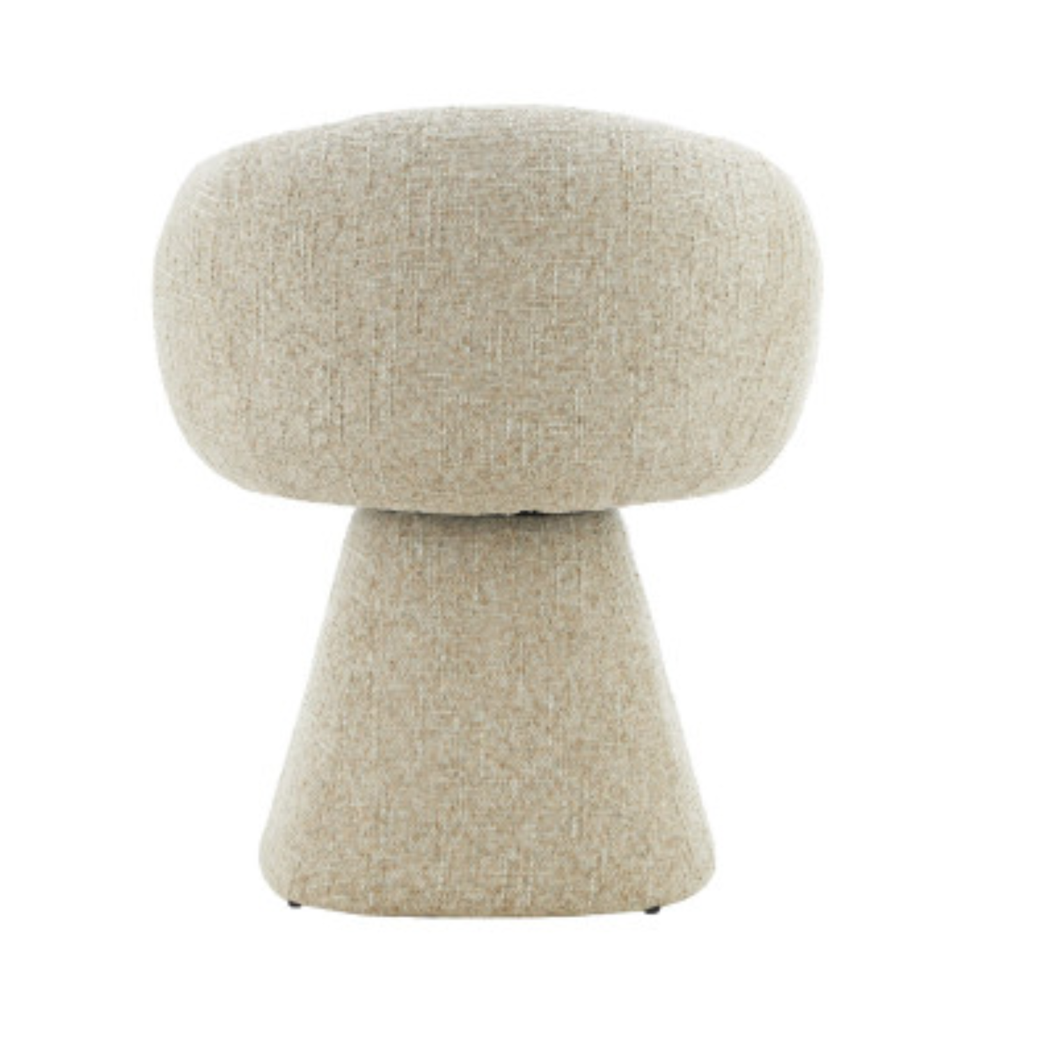 Chaise design – Assise et dossier en tissu bouclé, piétement acier (Beige / Gris clair)