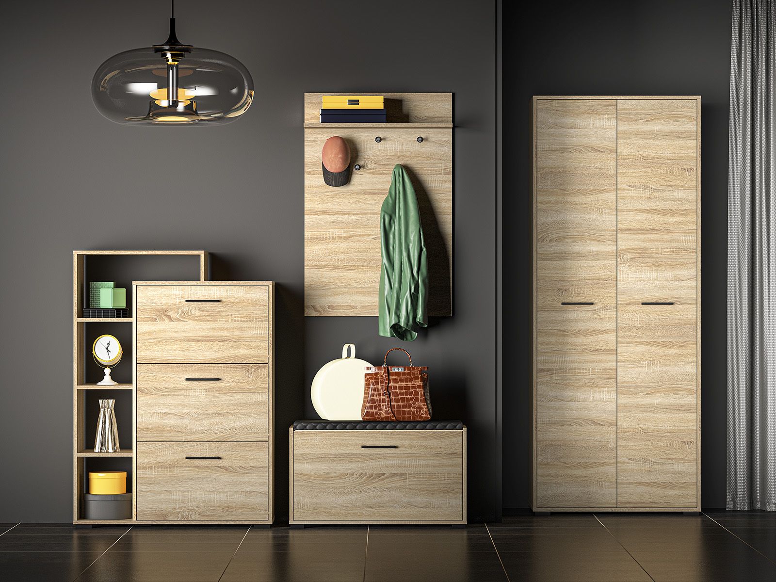 Meuble à Chaussures en Finition Lumière de Sonoma | Design Moderne & Résistance Maximale - Decora Home