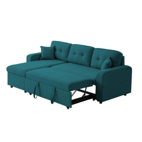 Canapé d'angle convertible réversible en tissu