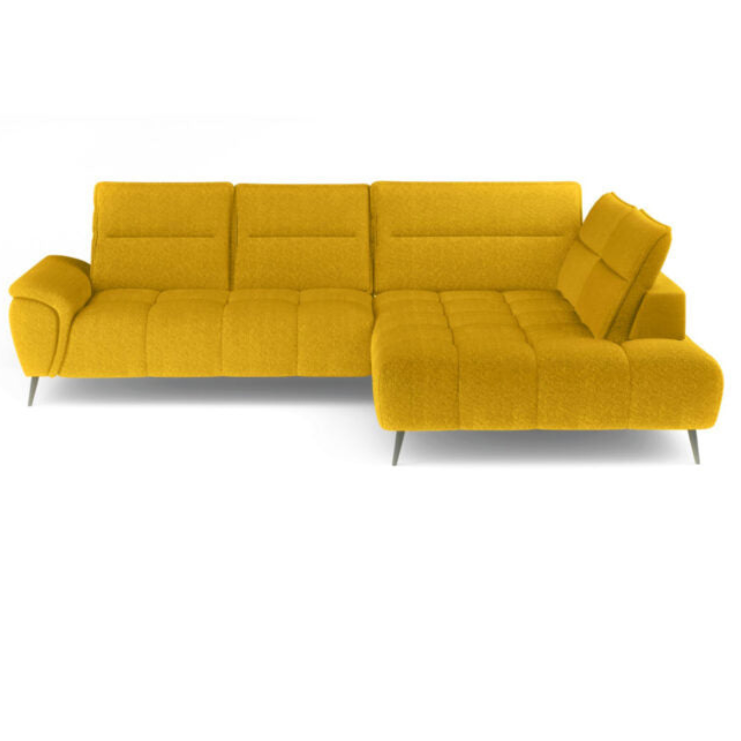 Canapé d’angle – Convertible avec rangement, têtières réglables & design moderne (S, L, XL)