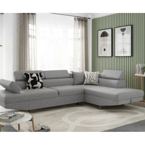 Canapé d'angle convertible panoramique 5 places avec coffre – Confort, design et praticité au quotidien