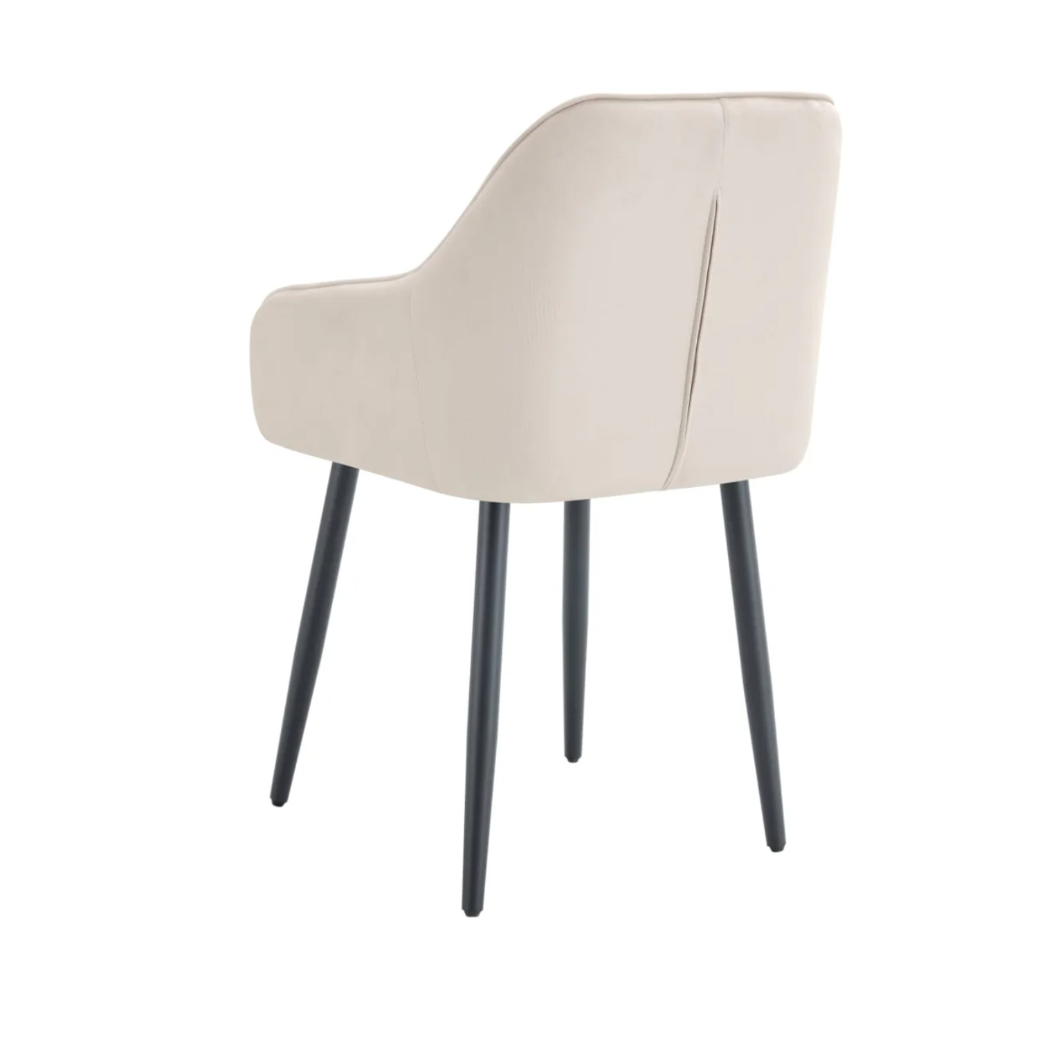 Chaise Assise en velours avec Piètement en métal noir