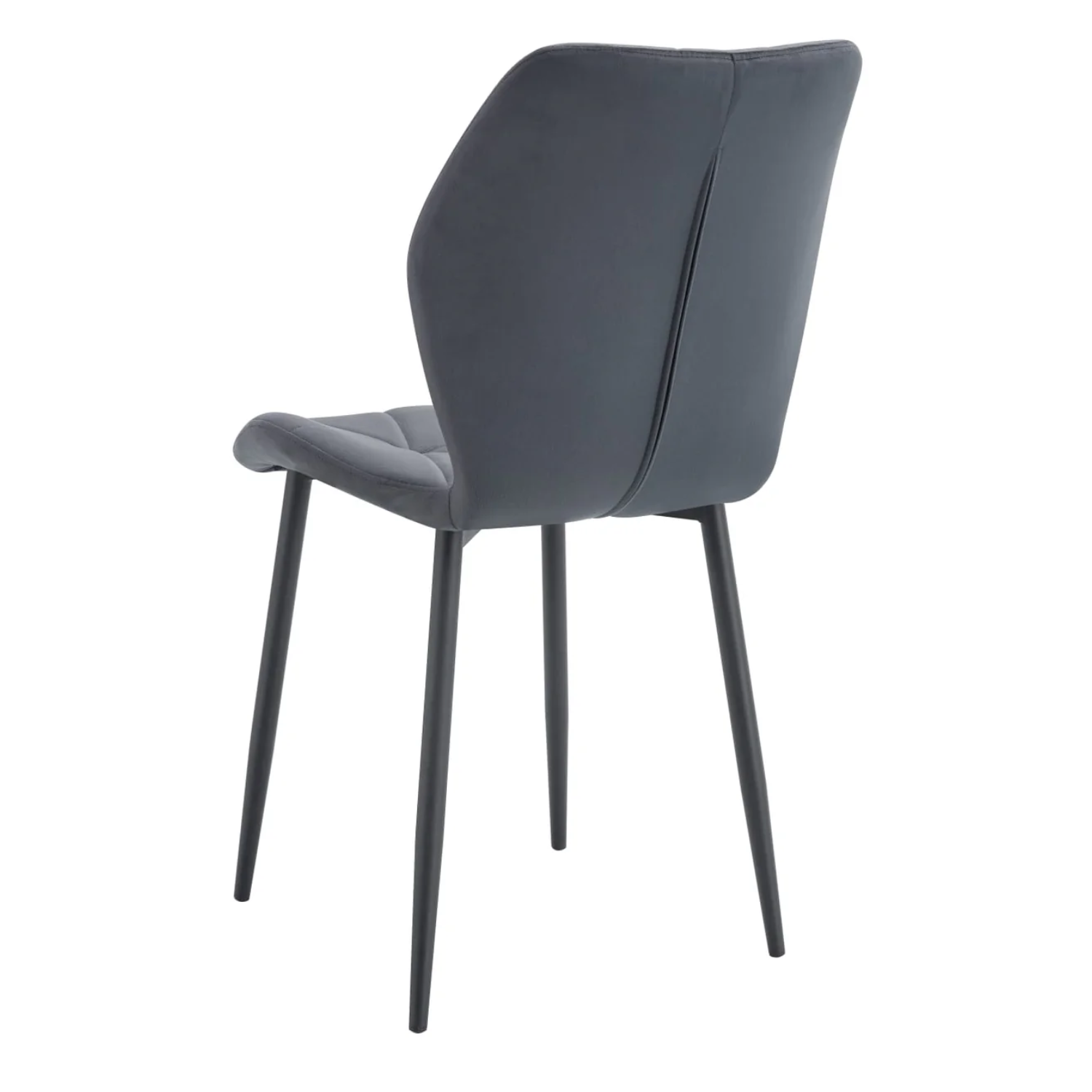 Chaise en Velours avec Pieds Métal Noir