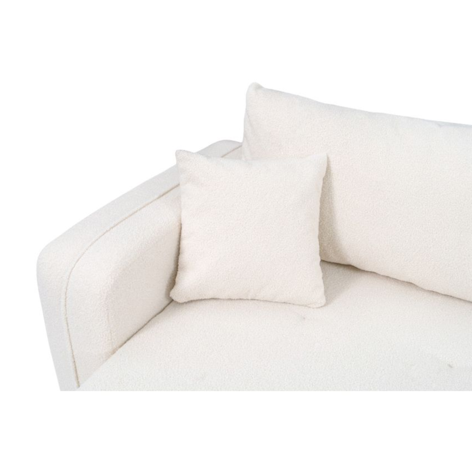 Canapé d'angle max réversible et convertible 5 places en tissu bouclettes