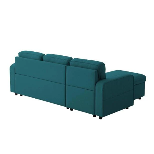 Canapé d'angle convertible réversible en tissu