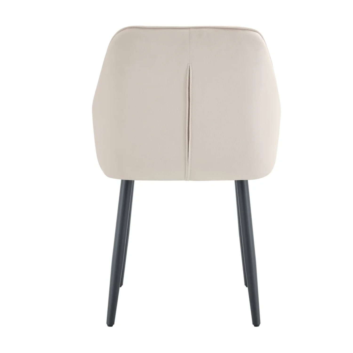 Chaise Assise en velours avec Piètement en métal noir