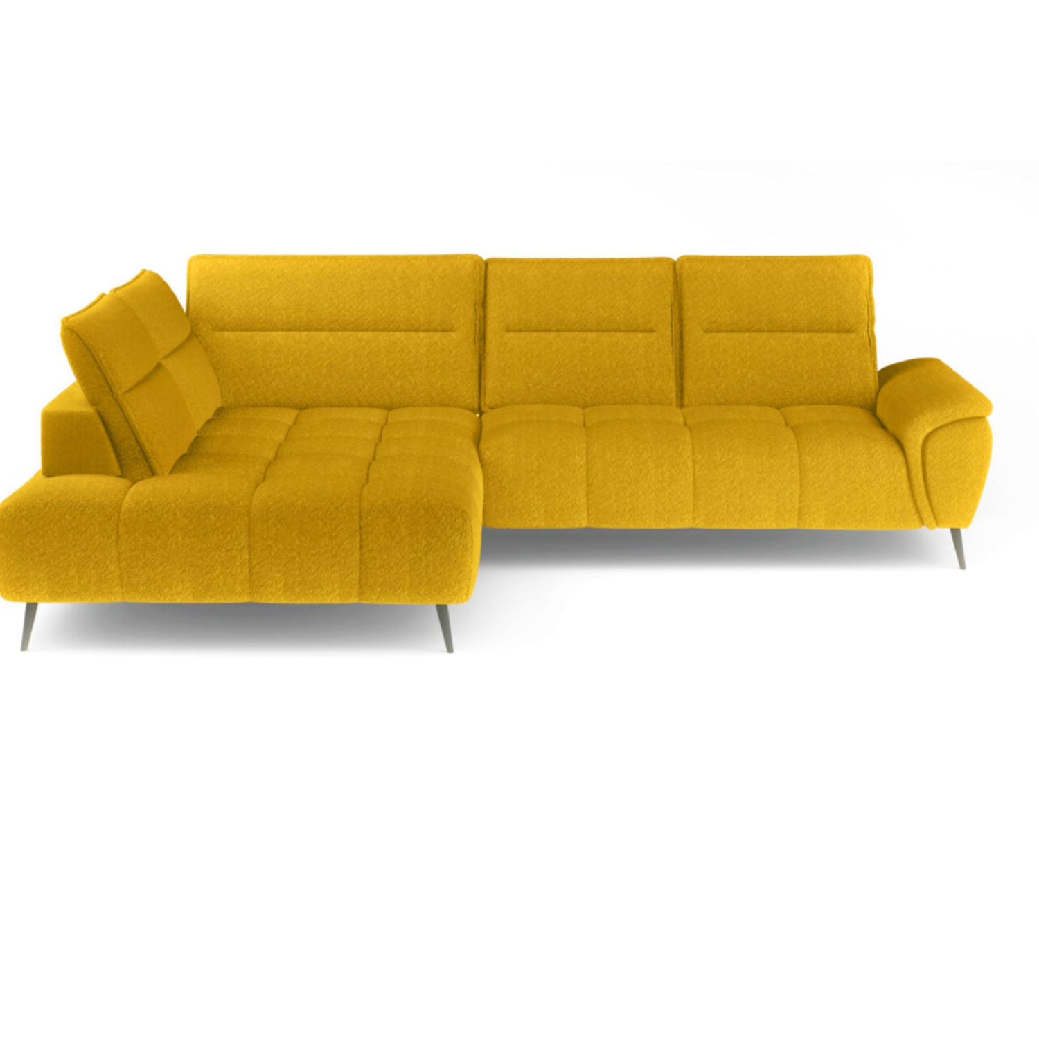 Canapé d’angle – Convertible avec rangement, têtières réglables & design moderne (S, L, XL)