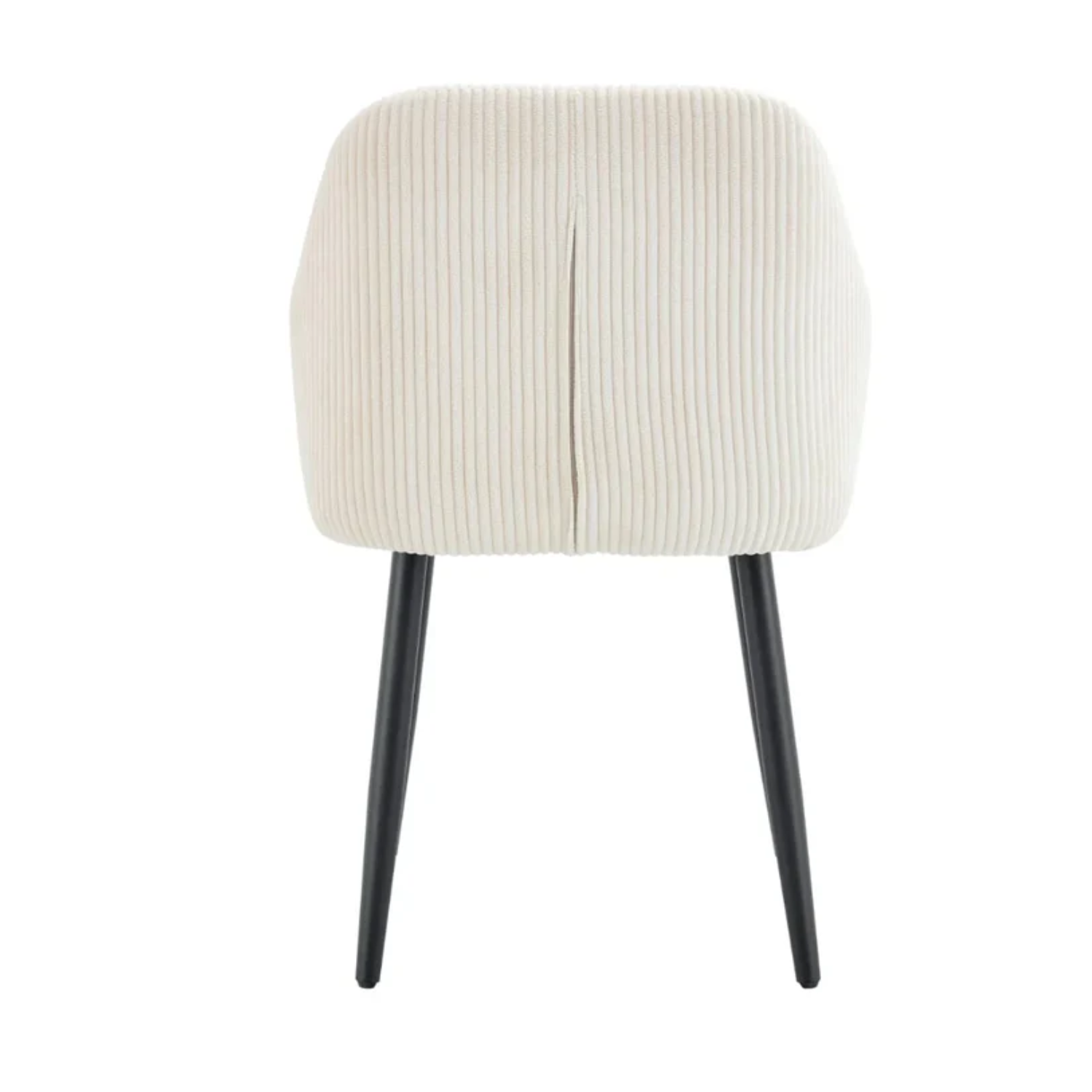Chaise en tissu côtelé – Design moderne et confortable avec piètement métal noir