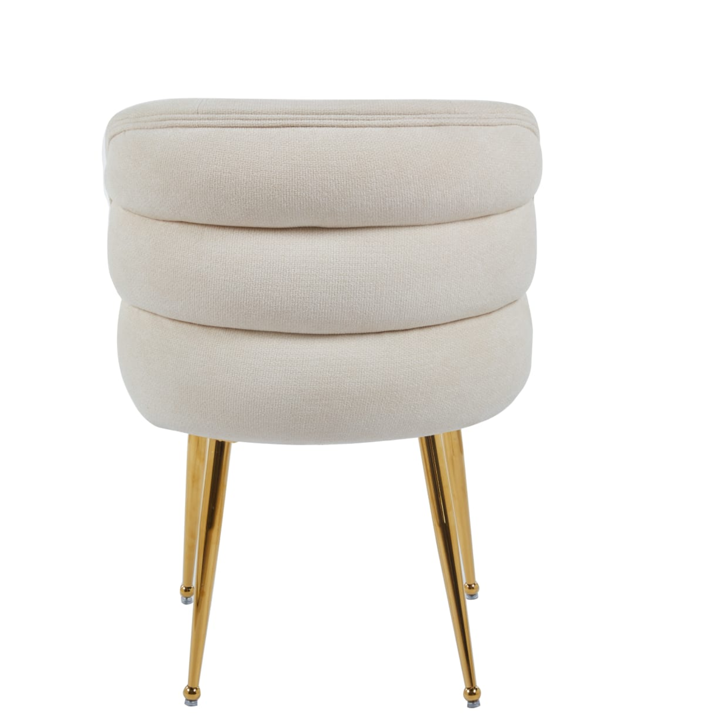 Chaise en tissu effet lin avec piètement métal– Design moderne et confortable