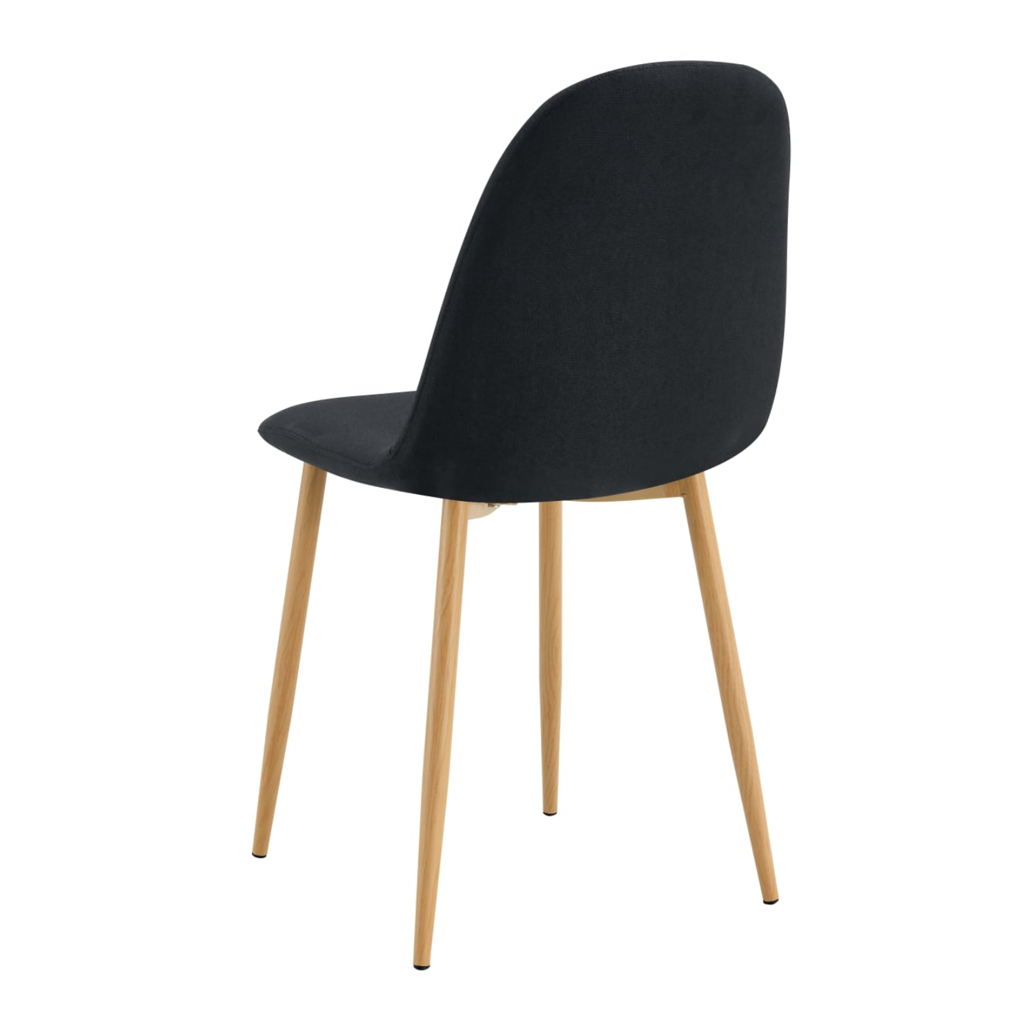 Chaise scandinave avec piètement bois et assise en tissu
