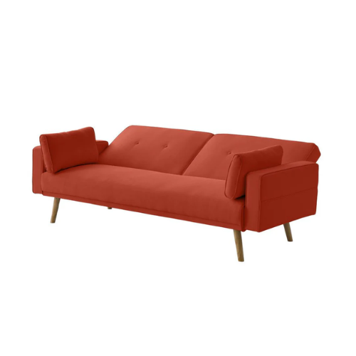 Canapé droit 3 places scandinave convertible en tissu