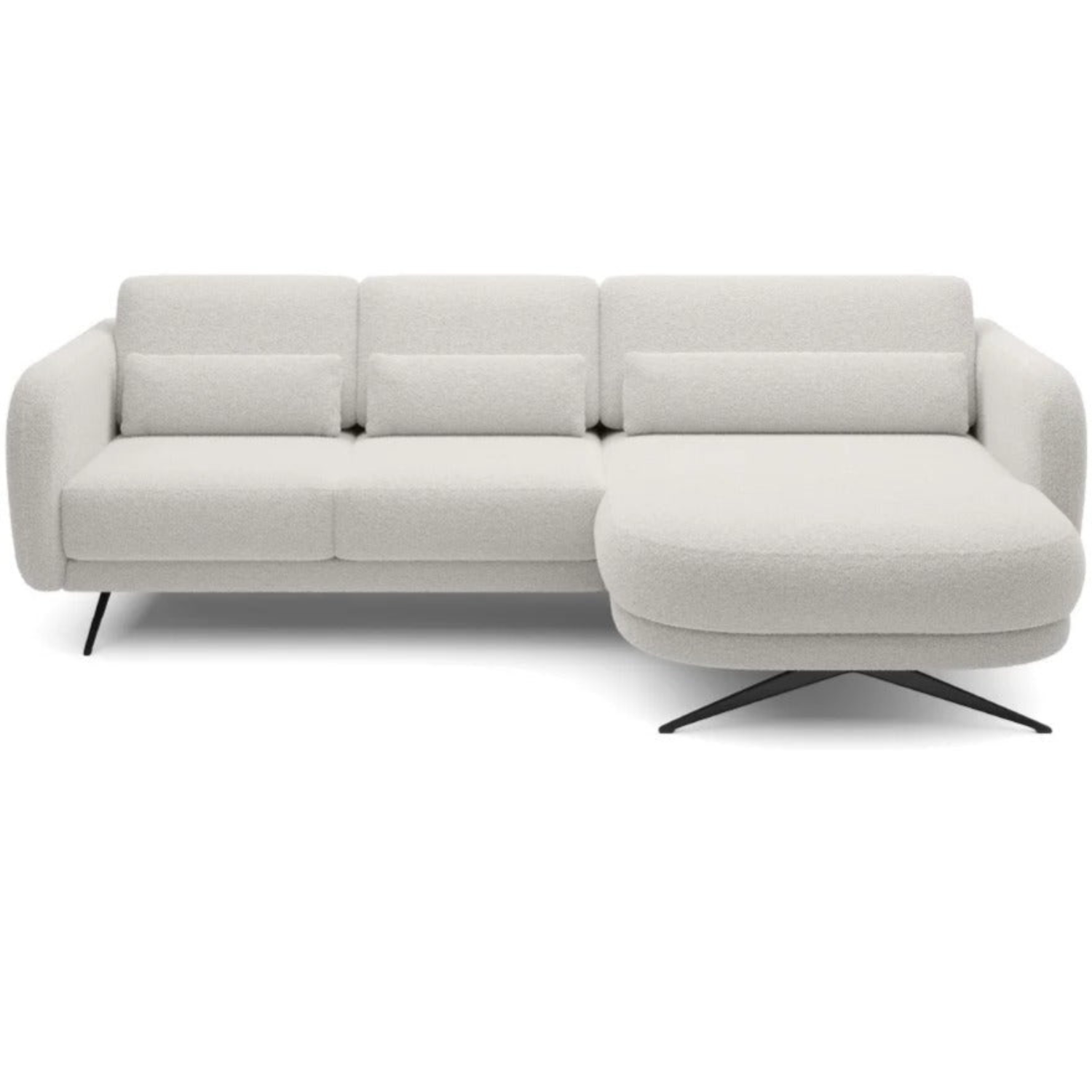 Canapé moderne avec profondeur d’assise réglable et appui-tête coulissant