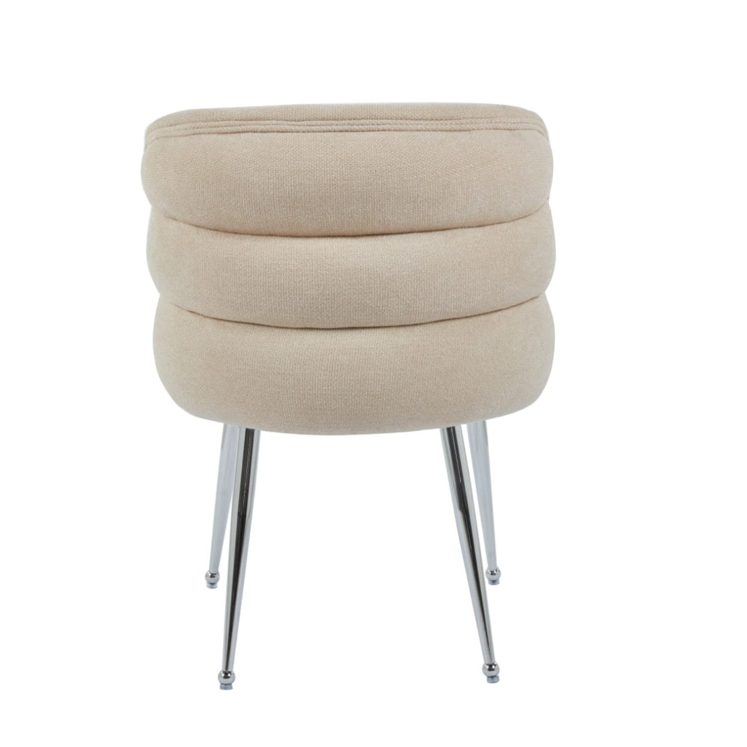 Chaise en tissu effet lin avec piètement métal– Design moderne et confortable