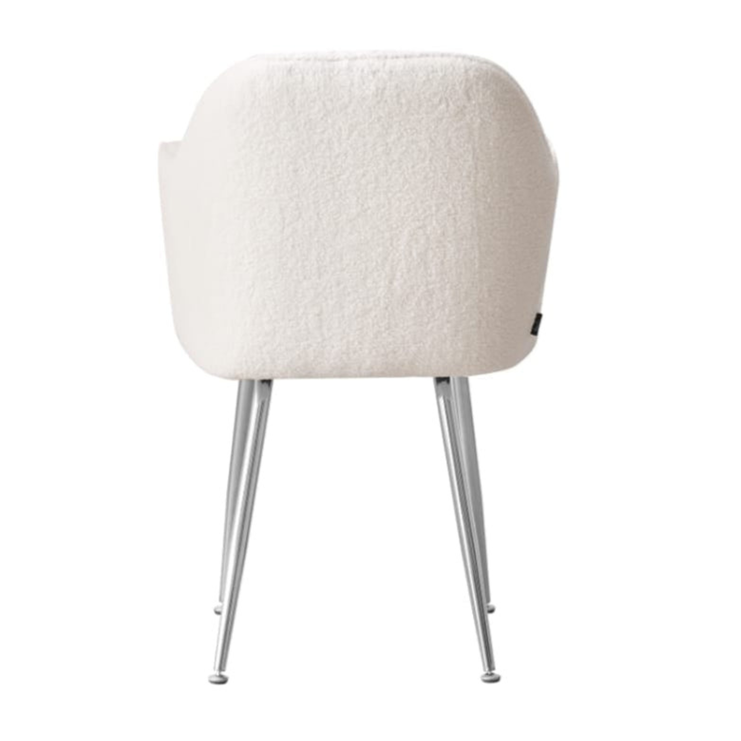Chaise en similicuir doudou ou velours avec piètement en acier