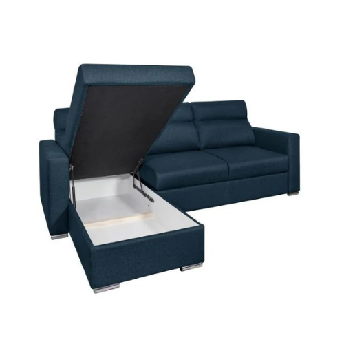 Canapé d'angle réversible convertible en tissu