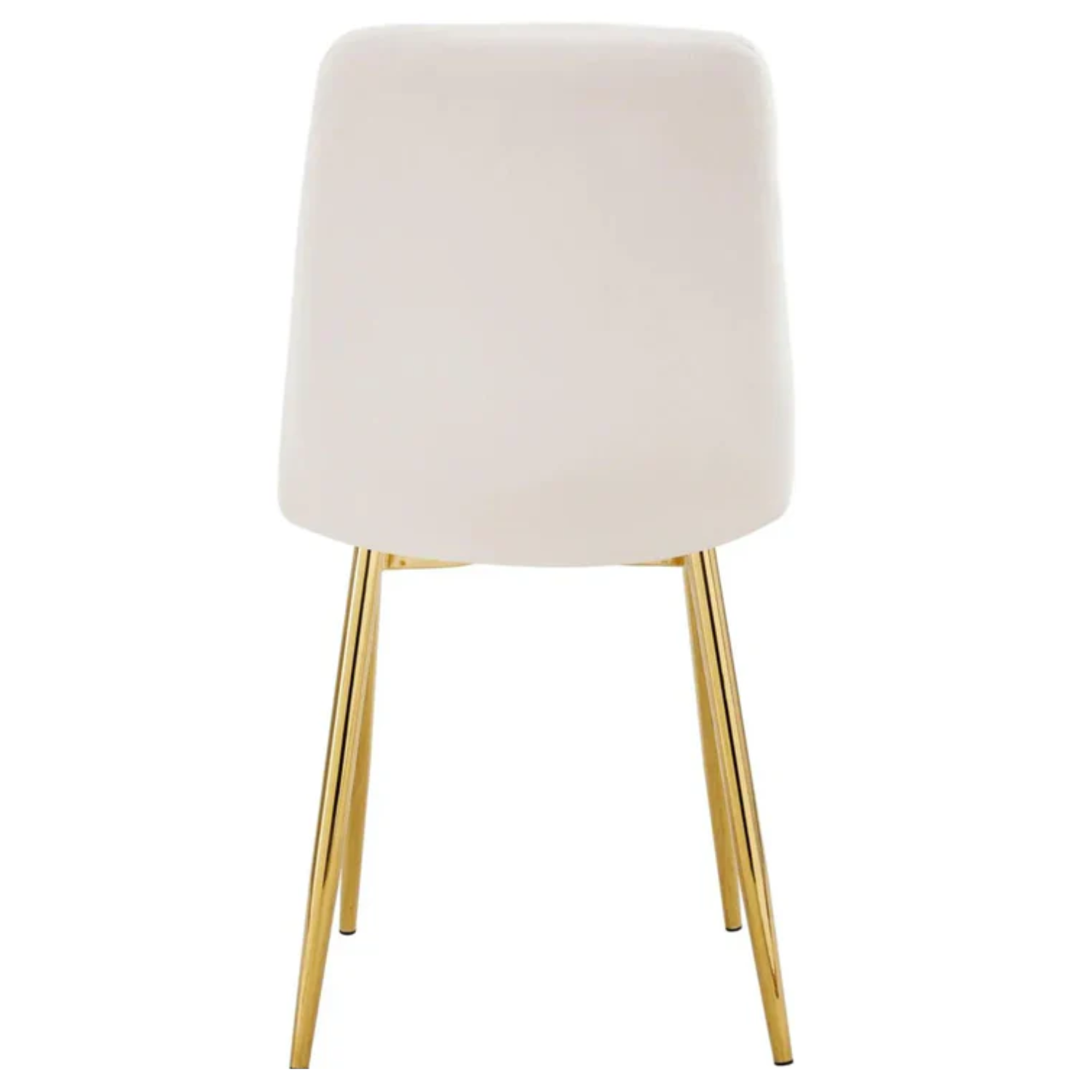 Chaise avec assise en tissu velours et piètement en acier
