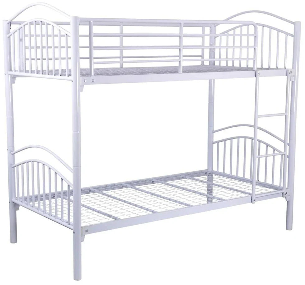 Lit superposé revêtement en acier solide Deux couchages confortables 90x190 cm - Decora Home