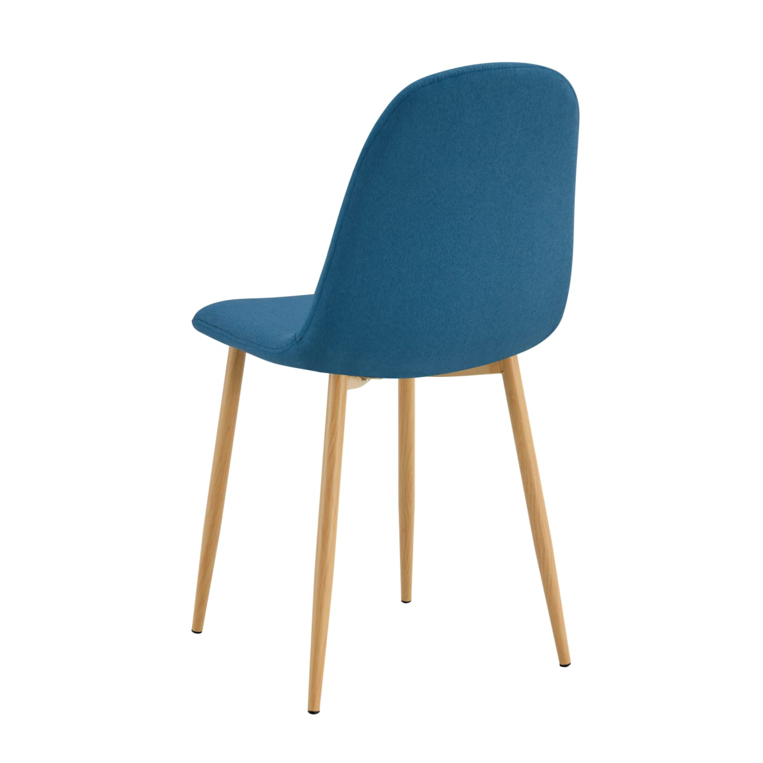 Chaise scandinave avec piètement bois et assise en tissu