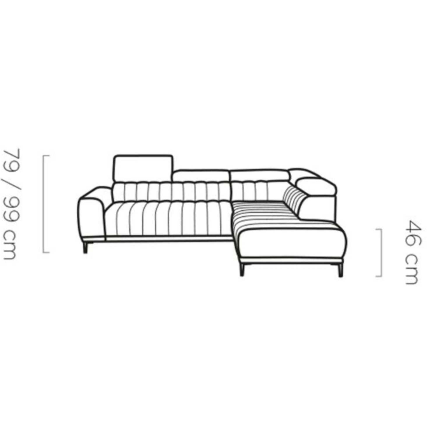 Canapé d’angle – Design moderne, appuis-tête réglables, lit d’appoint & coffre de rangement