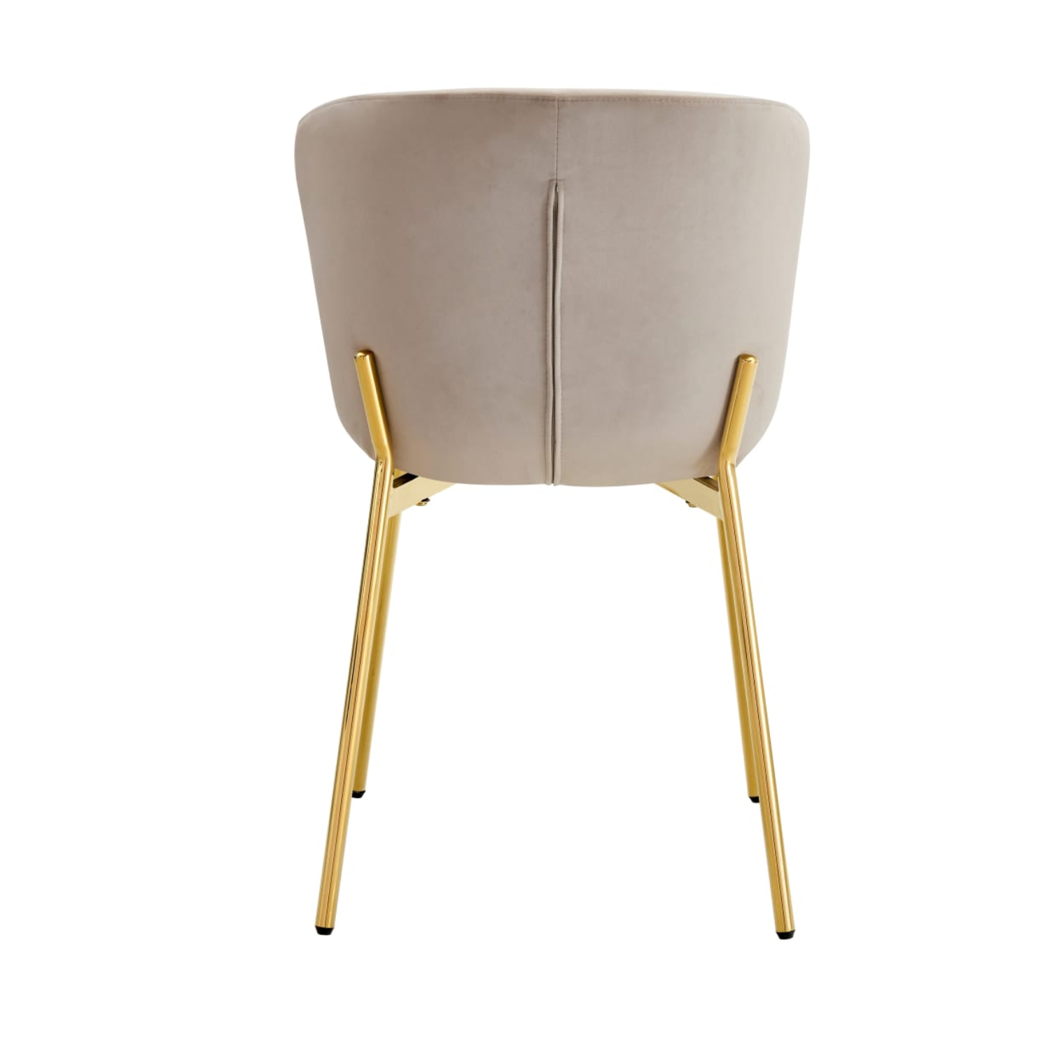 Chaise en Assise velours avec structure métallique dorée, style moderne