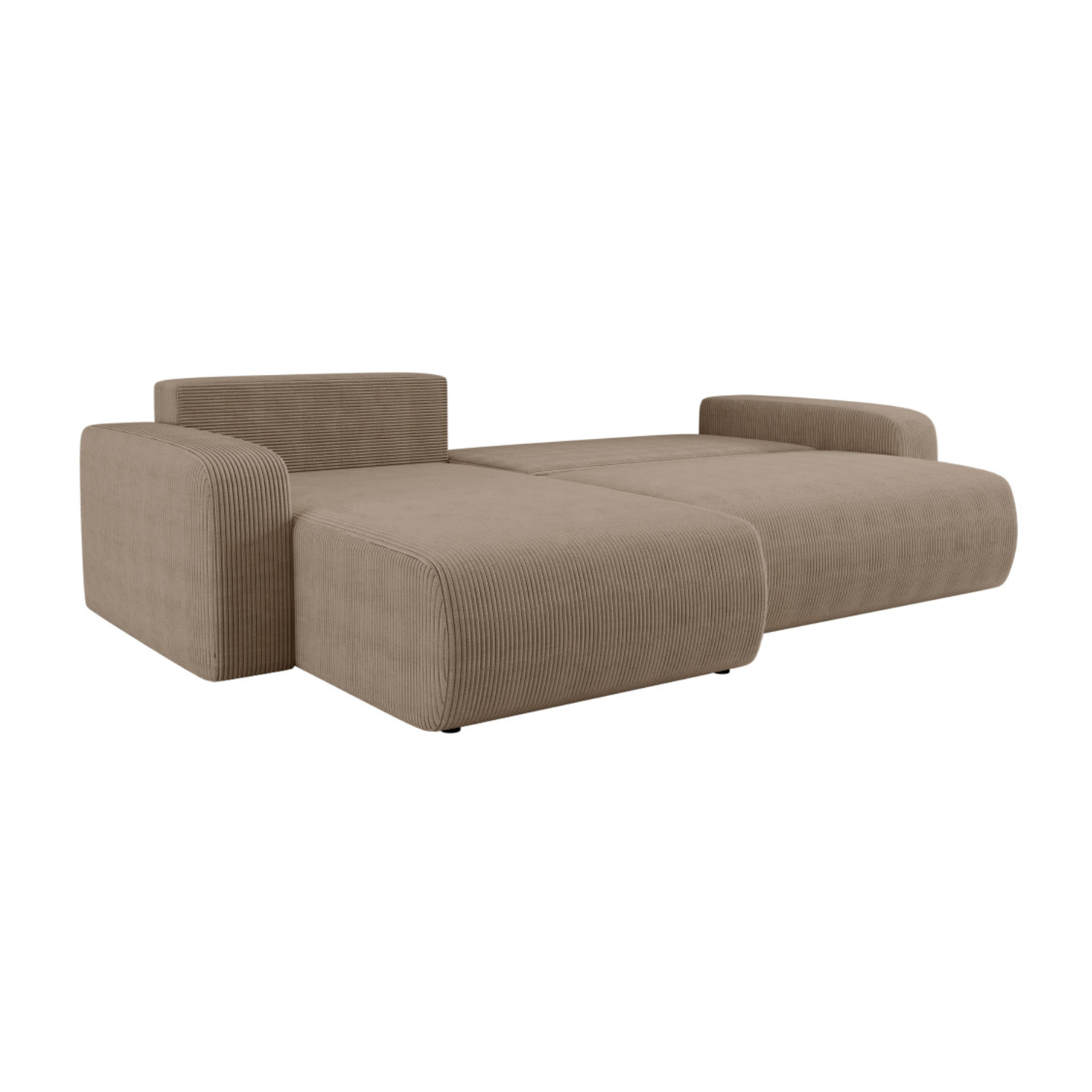 Canapé d'angle max réversible et convertible 5 places en velours côtelé