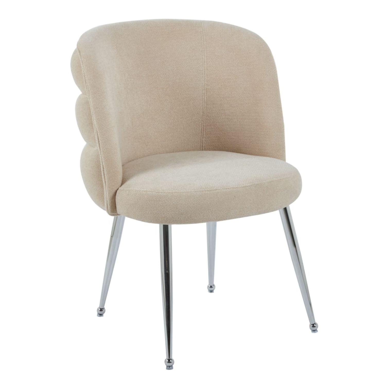 Chaise en tissu effet lin avec piètement métal– Design moderne et confortable