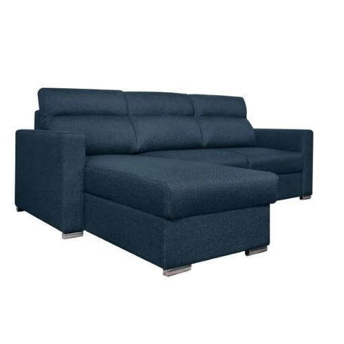 Canapé d'angle réversible convertible en tissu