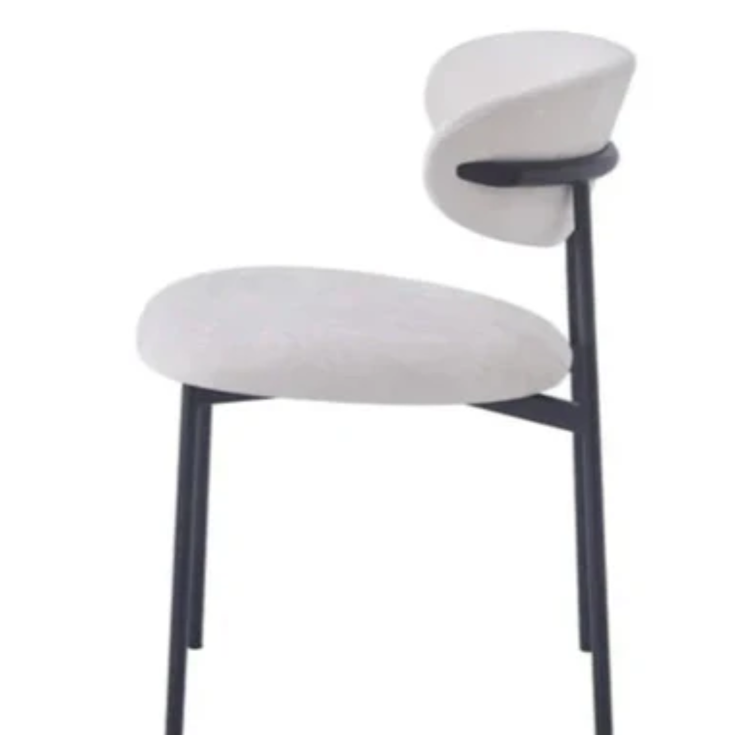 Chaise Revêtement Tissu Côtelé ou Serge – Pieds Métal Noir