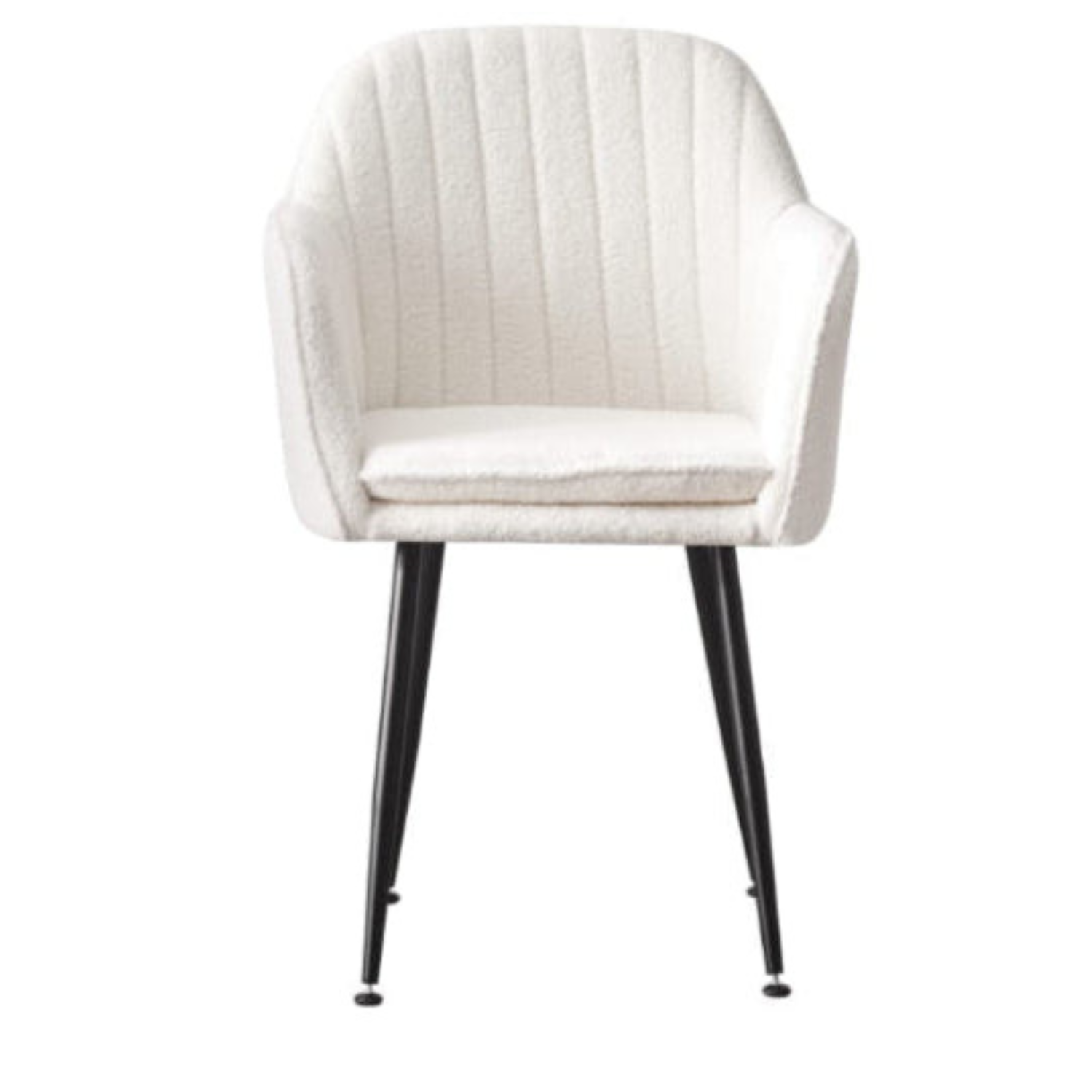 Chaise en similicuir doudou ou velours avec piètement en acier