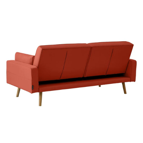 Canapé droit 3 places scandinave convertible en tissu