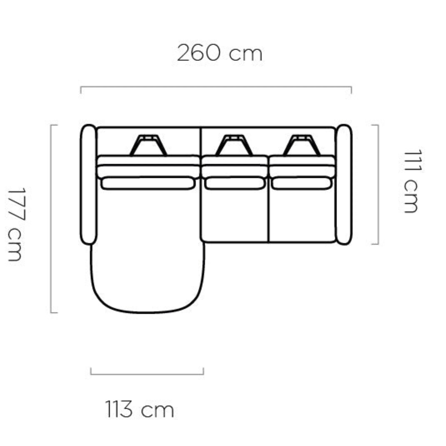 Canapé moderne avec profondeur d’assise réglable et appui-tête coulissant