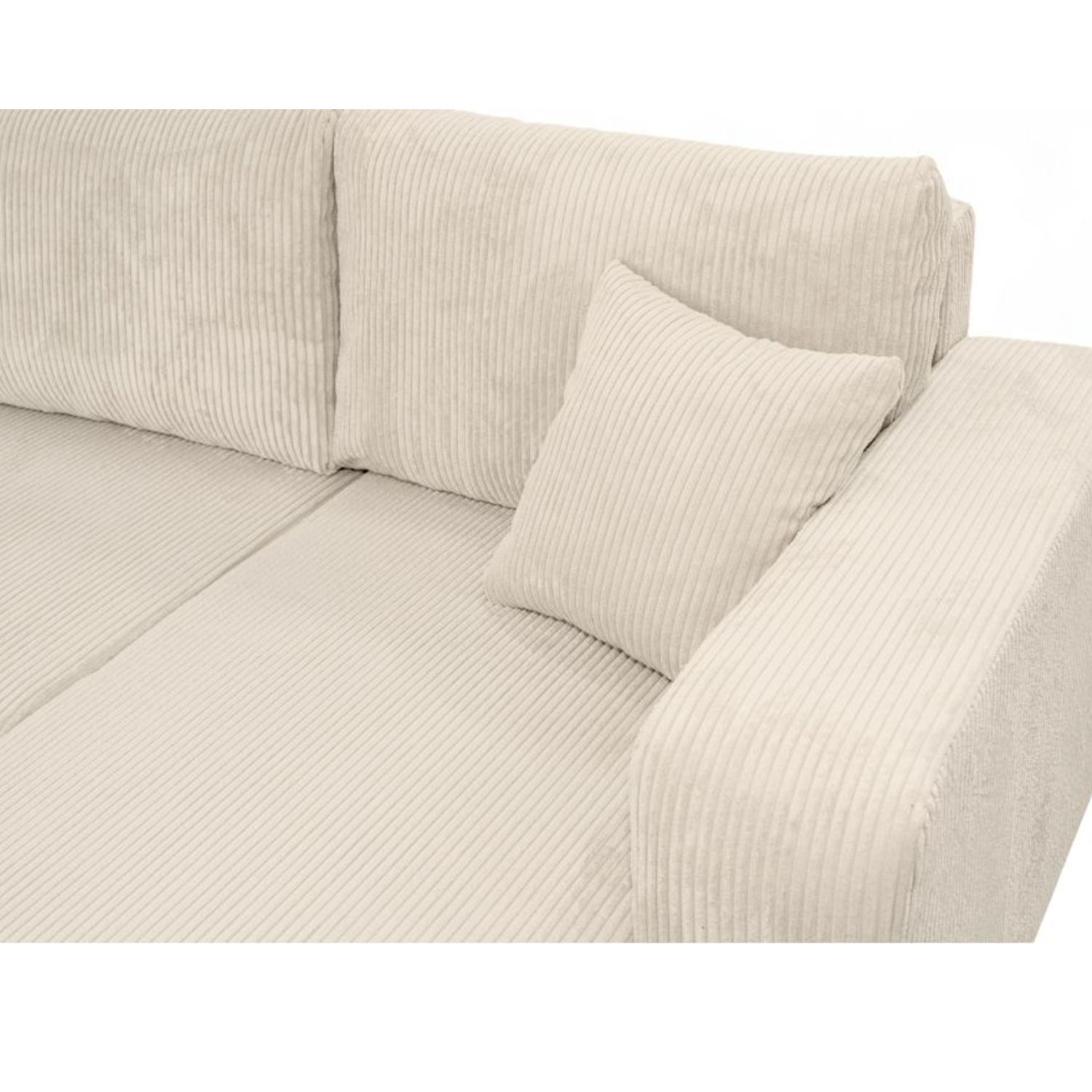 Canapé Panoramique – 5 Places – Convertible avec Coffre – Velours Côtelé