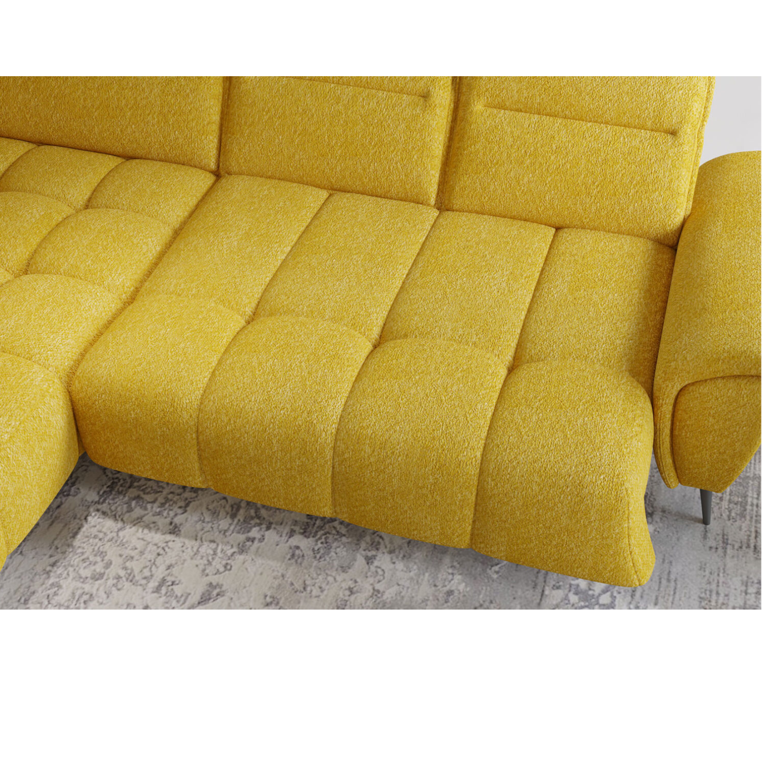 Canapé d’angle – Convertible avec rangement, têtières réglables & design moderne (S, L, XL)