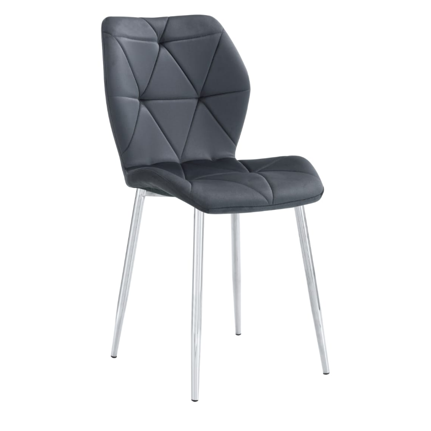 Chaise en Velours avec Pieds Métal Noir