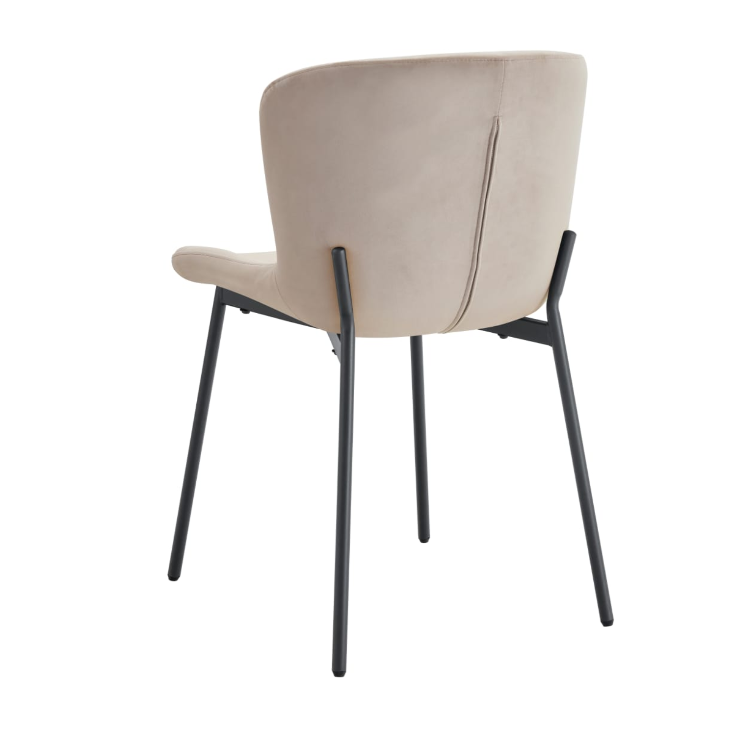 Chaise en Assise velours avec structure métallique dorée, style moderne