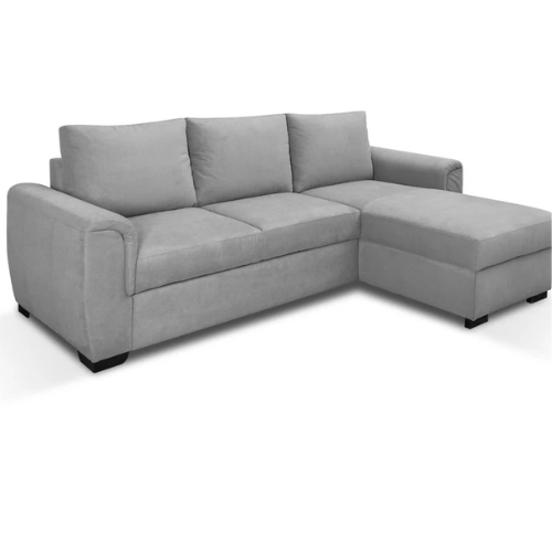 Canapé d'angle convertible réversible en tissu