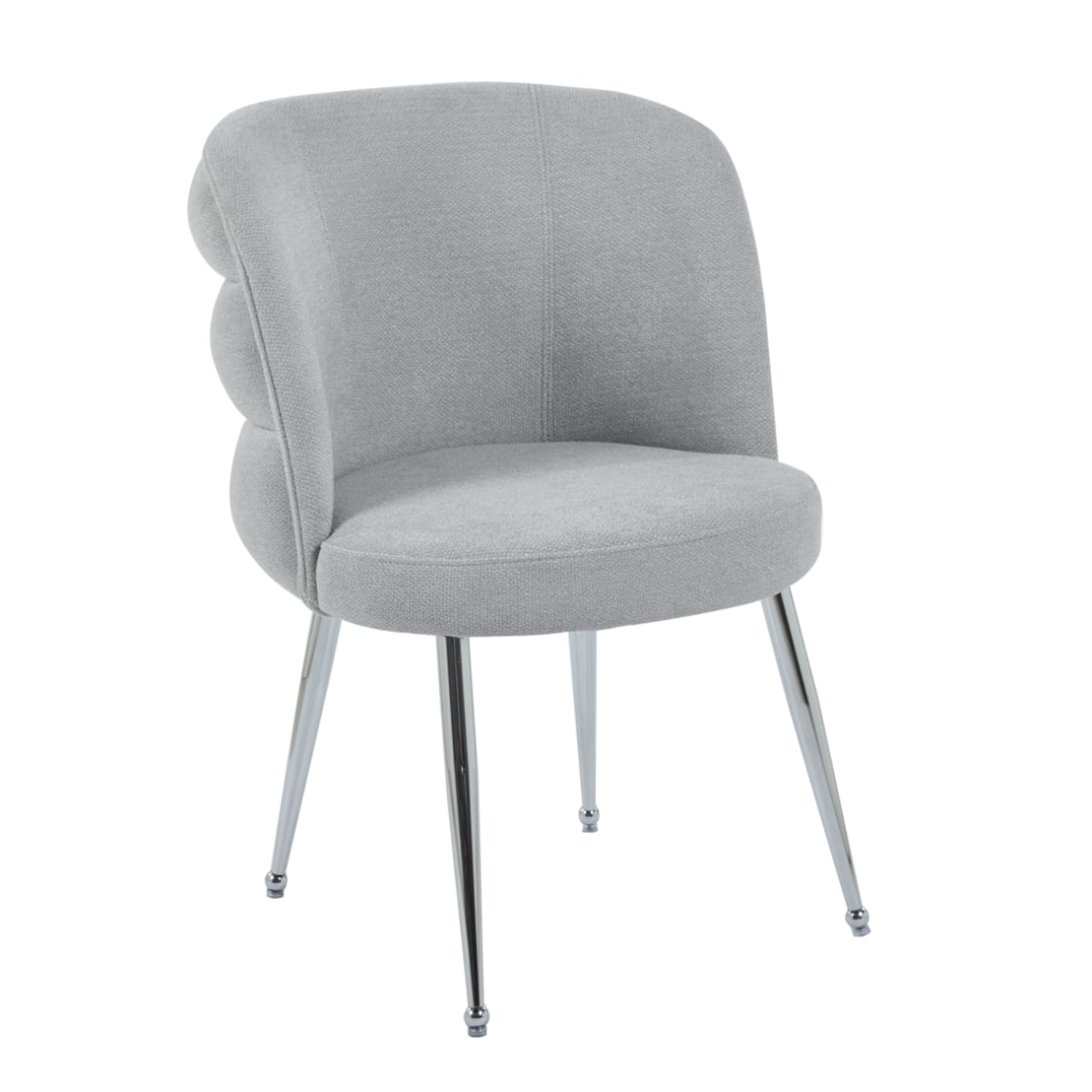 Chaise en tissu effet lin avec piètement métal– Design moderne et confortable