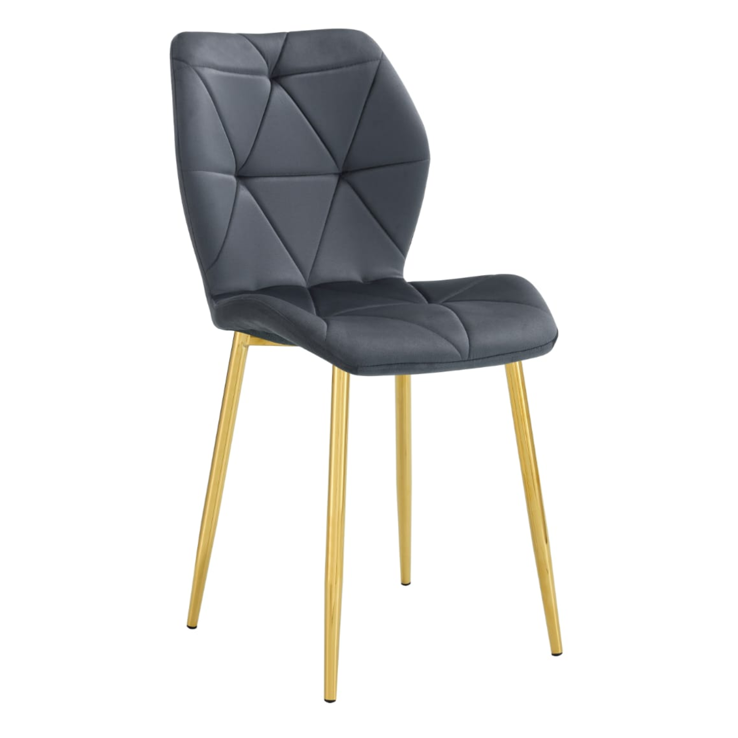 Chaise en Velours avec Pieds Métal Noir