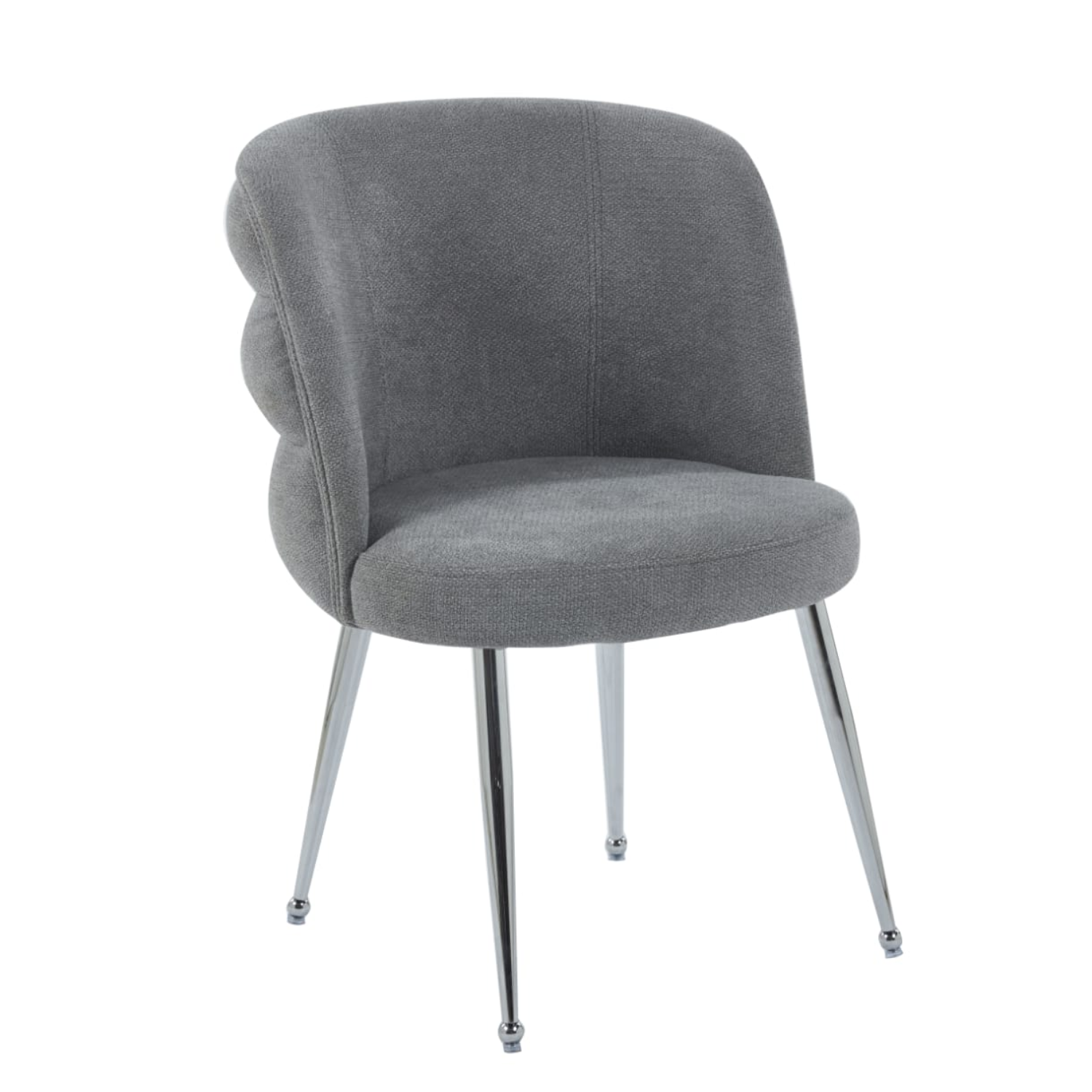 Chaise en tissu effet lin avec piètement métal– Design moderne et confortable