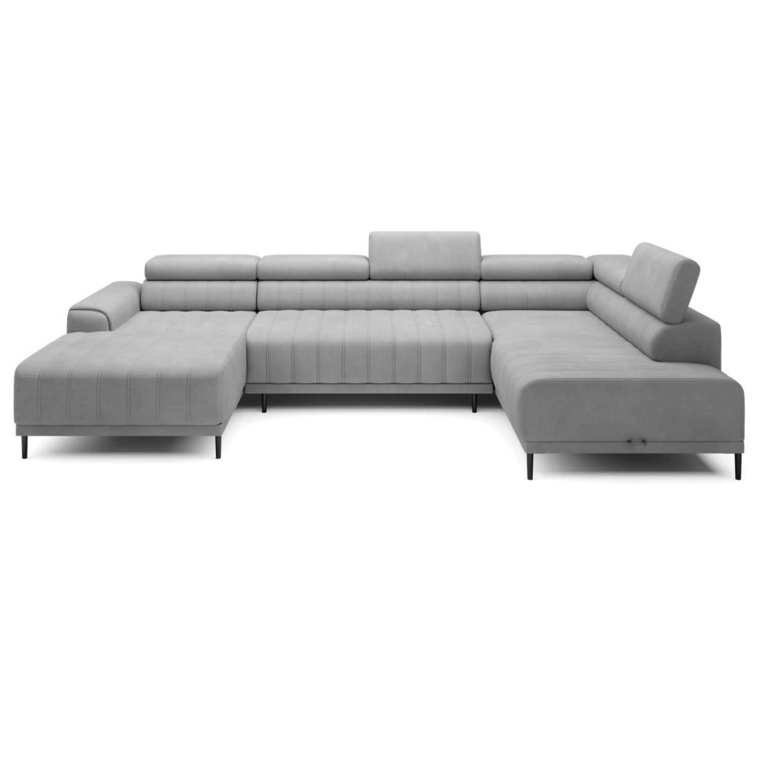 Canapé d’angle – Design moderne, appuis-tête réglables, lit d’appoint & coffre de rangement