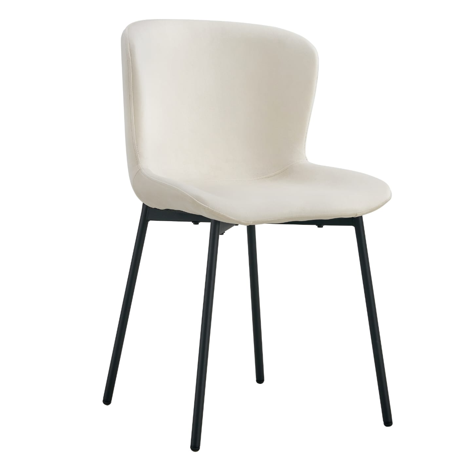 Chaise en Assise velours avec structure métallique dorée, style moderne