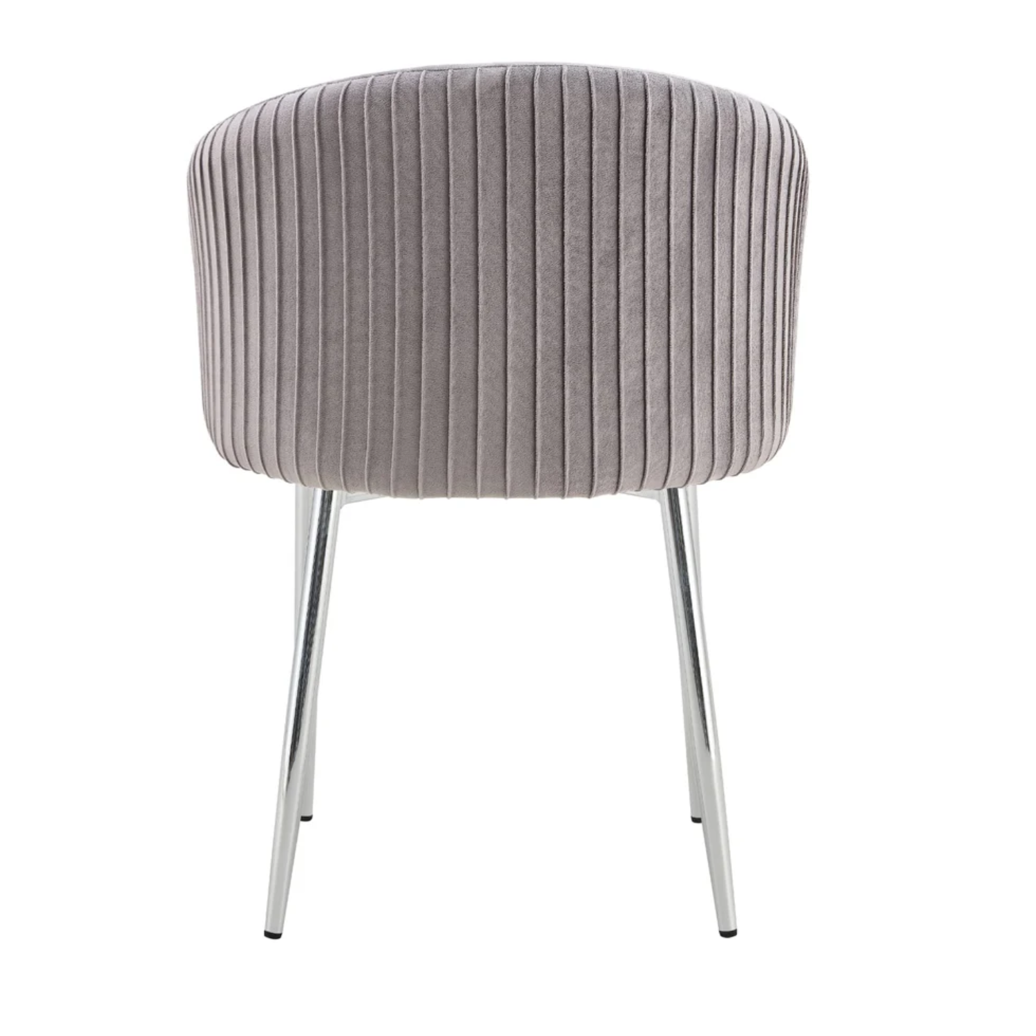 Chaise avec assise en velours et piètement en acier